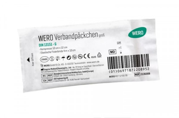 WERO Verbandpäckchen DIN13151G steril 10cm 120070